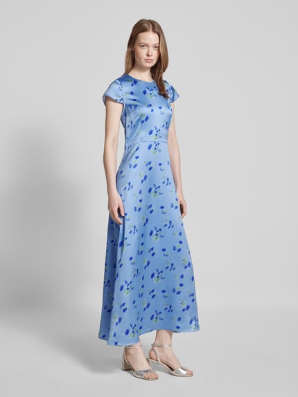 HUGO Midikleid mit Kappärmeln Modell 'Kamela' Hellblau 1