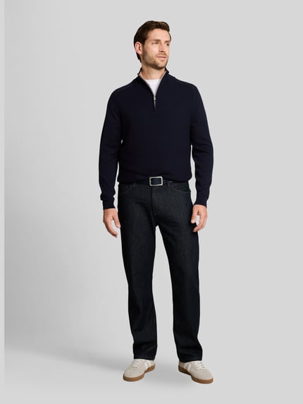 Tom Tailor Regular fit pullover met schipperskraag Marineblauw - 1