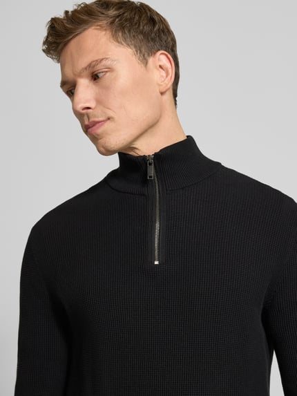 MCNEAL Troyer o kroju slim fit z czystej bawełny Czarny 3
