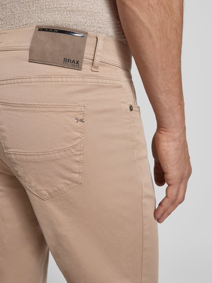 Brax Regular fit broek met Labelpatch Model 'Cadiz' Beige - 3