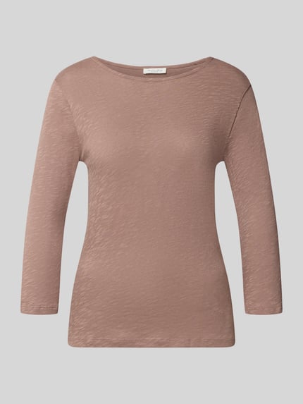 Produktfoto, Longsleeve mit 3/4-Arm von Christian Berg Woman aus bawełna, prosty krój, okrągły dekolt, długość tyłu w rozmiarze S: 56 cm