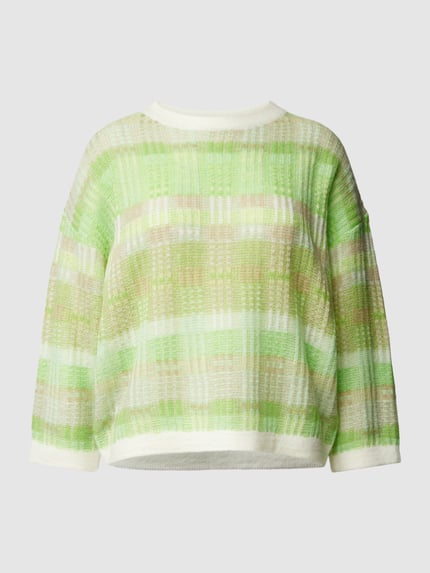 OPUS Loose Fit Strickpullover mit Woll-Anteil Modell 'Polira' Hellgruen 2