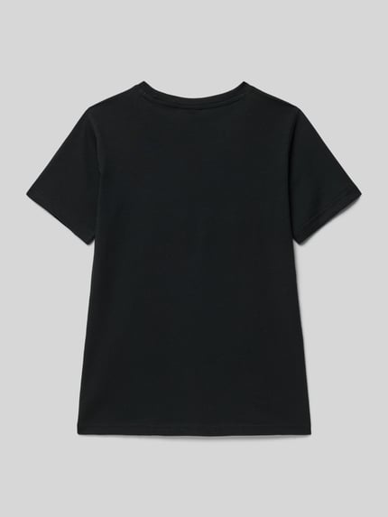 Champion T-Shirt mit Label-Stitching Black 3