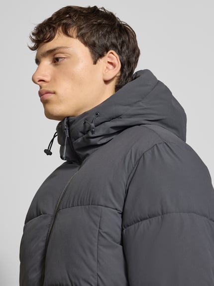 JACK & JONES Regular fit buffer jacket met capuchon Model 'Jorve' Antraciet - 3
