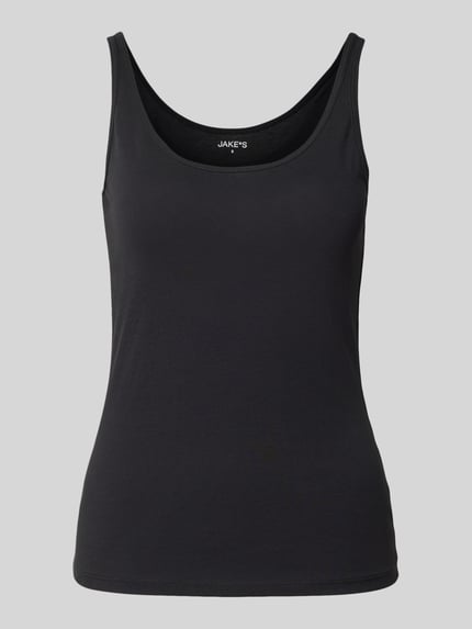 Jake*s Casual Slim Fit Top mit Rundhalsausschnitt Black 2