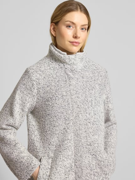 Tom Tailor Denim Płaszcz o kroju regular fit z dodatkiem wełny Jasnoszary 3