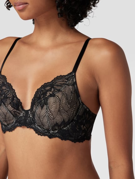Calvin Klein Underwear Beugelbeha van gebloemd kant  Zwart - 3