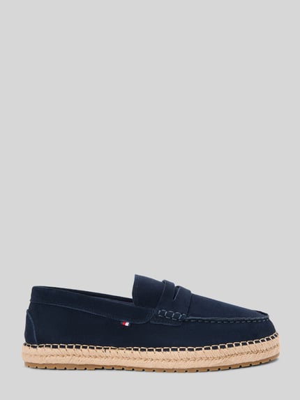 Tommy Hilfiger Loafer aus echtem Veloursleder Dunkelblau 1