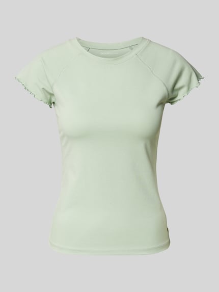 Tom Tailor Denim Regular fit T-shirt van katoenmix Rietgroen - 2