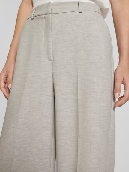 Selected Wide Leg Stoffhose mit Bügelfalten Modell 'RITA-PAXA' Beige Melange 3