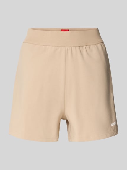 HUGO Pyjama-Shorts mit elastischem Bund Beige 1