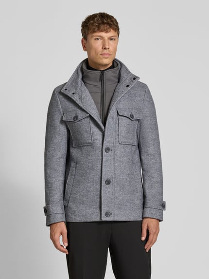 Christian Berg Men Jacke im 2-in-1-Look Mittelgrau Melange 4