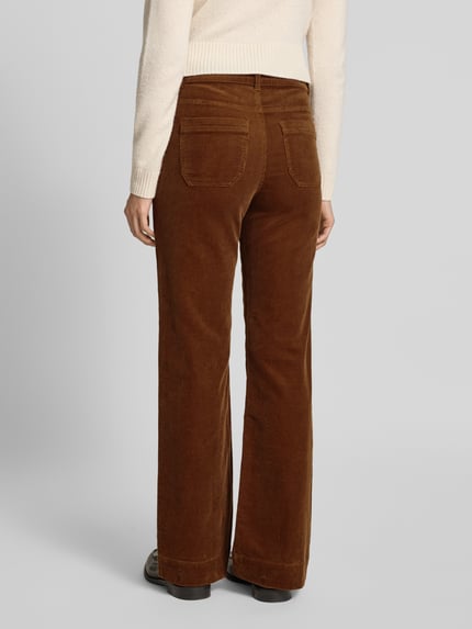 Christian Berg Woman Wide Leg Cordhose mit Gesäßtaschen Cognac 5