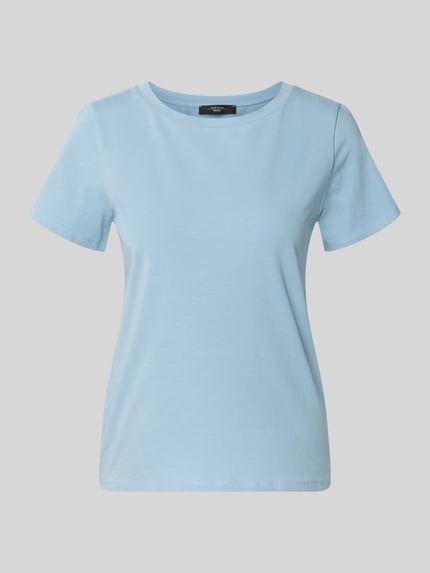 Produktfoto, Regular Fit T-Shirt aus Baumwoll-Mix Modell 'MULTIF' von Weekend Max Mara, Damen T-Shirt in Optik: Unifarben, Logo-Print, Rundhals, Kurzarm, Materialverarbeitung: Jersey