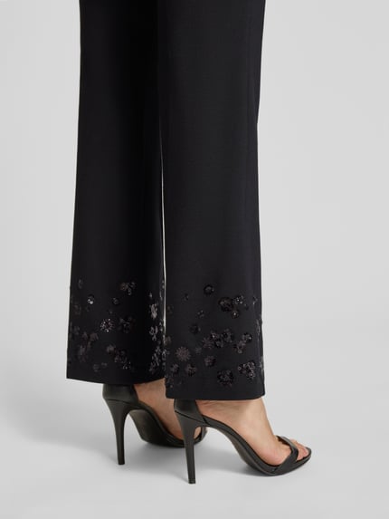 CAMBIO Cropped Hose aus Viskose Modell 'FRANCOISE CROPPED PAILLET' Black 3