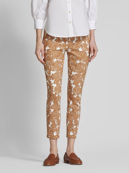 Christian Berg Woman Slim fit stoffen broek met verkort model Camel - 4