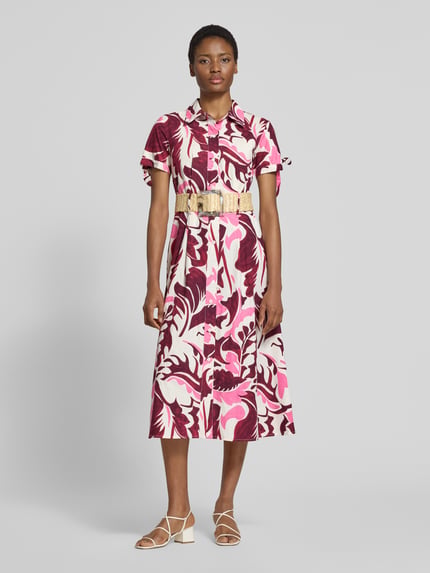 ZABAIONE Hemdblusenkleid mit Gürtel Modell 'Ta44mara' Pink 4
