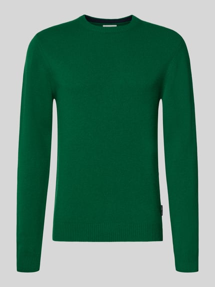 Casual Friday Oversized gebreide pullover met geribde boorden Groen - 2