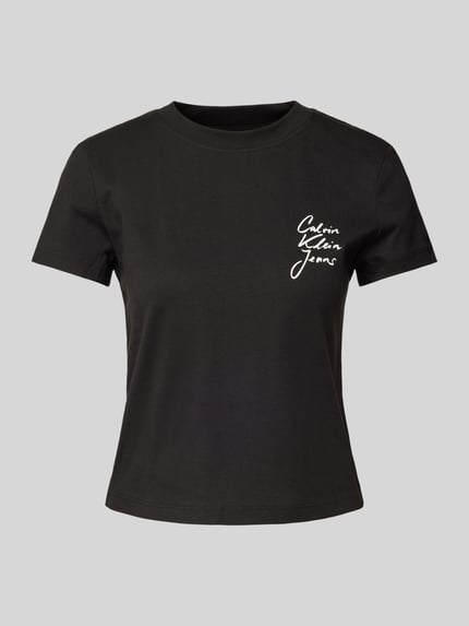 Calvin Klein Jeans T-shirt z nadrukiem z logo Czarny 2