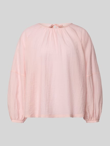 Produktfoto, Blusenshirt mit Raglanärmeln Modell 'Fibiza' von OPUS aus Lyocell-Mix in zartem Rosa, lockerer Schnitt, feine Struktur