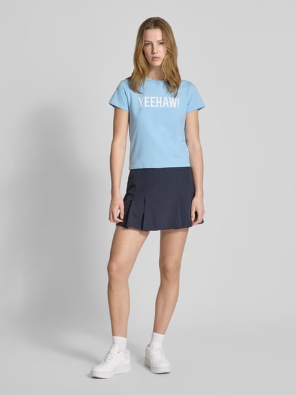 REVIEW T-shirt met statementprint Lichtblauw - 1