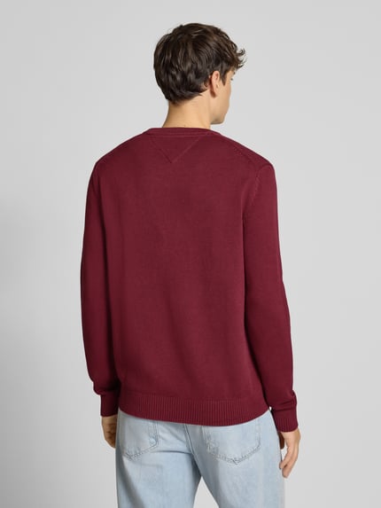 Tommy Jeans Slim Fit Pullover aus reiner Baumwolle Bordeaux 5