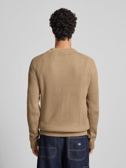 JACK & JONES Strickpullover mit Rundhalsausschnitt Modell 'PANNEL' Beige 5