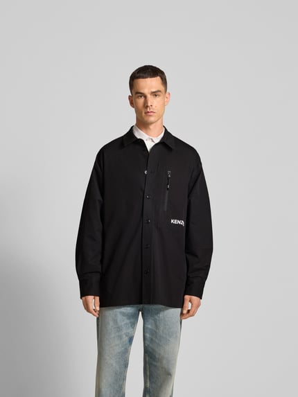 Kenzo Freizeithemd mit Knopfleiste Black 4