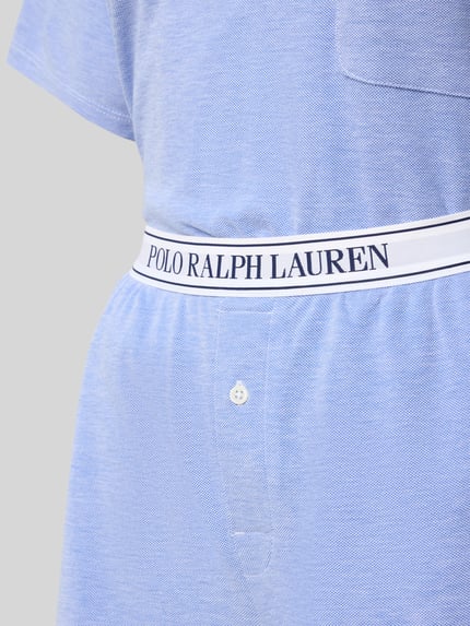 Polo Ralph Lauren Pyjama mit Logo-Stitching Modell 'OXFORD' Blau 2