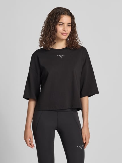 PUMA t-shirt o kroju relaxed fit z czystej bawełny Czarny 4