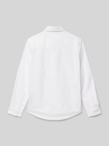 Calvin Klein Jeans Regular Fit Hemd mit Label-Patch Weiss 3