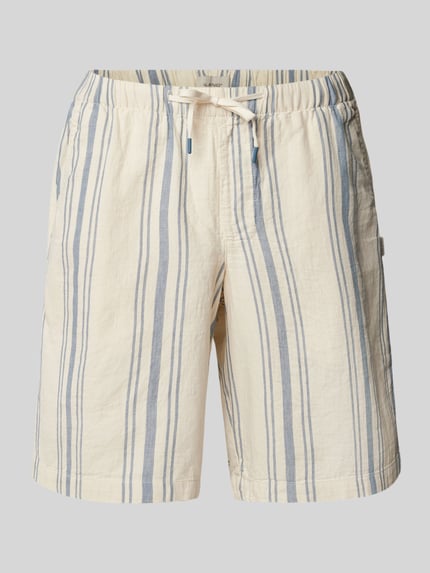 Blend Korte regular fit broek met tunnelkoord, model 'MILES' Rookblauw - 2