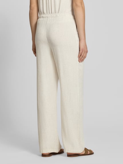 ONLY Loose Fit Weite Hose aus Viskose-Leinen-Mix Modell 'SIESTA' Ecru 5