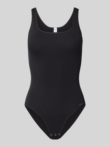 Productfoto, Body met ronde halslijn en brede bandjes van SKINY, nauwsluitende pasvorm, katoenmix met stretch, zwart