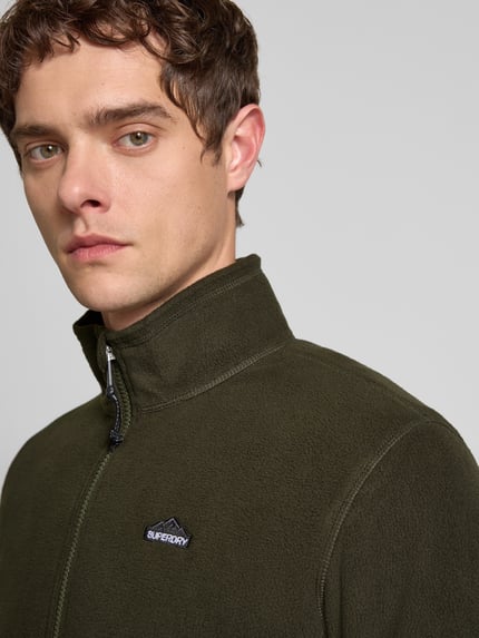 Superdry Kurtka z polaru ze stójką Oliwkowy 3