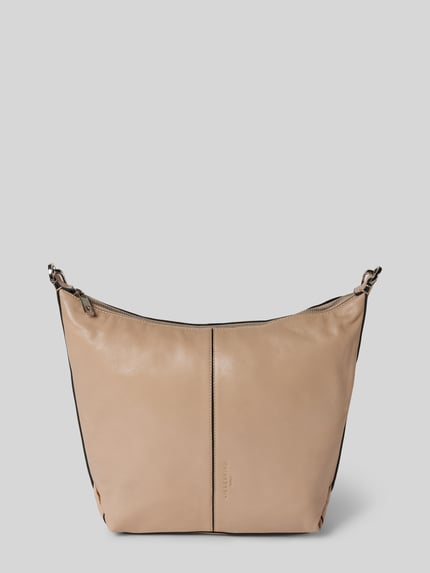 LIEBESKIND BERLIN Lederhandtasche mit Label-Prägung Modell 'Paris' Taupe 2