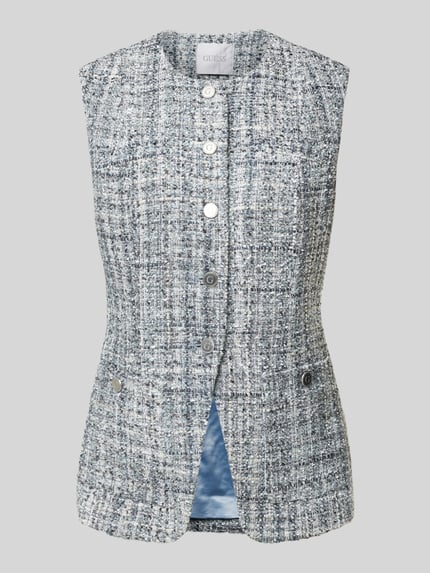 GUESS Weste mit Strukturmuster Modell 'SADIE' Hellblau 2