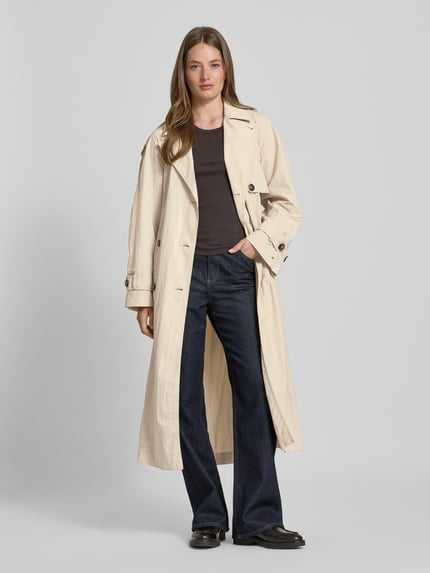 Tommy Hilfiger Regular fit trenchcoat met reverskraag Ecru - 1