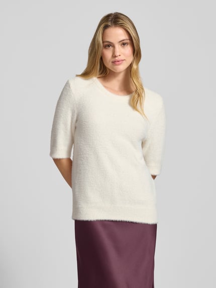 MORE & MORE Strickshirt mit Rundhalsausschnitt Offwhite 4