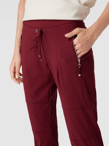 Raffaello Rossi Relaxed fit joggingbroek van hightech jersey, model 'CANDY' Bordeaux - 3