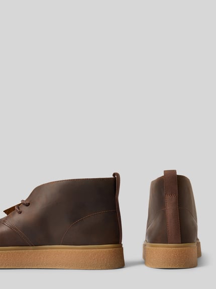 Clarks Boots aus Rindsnappa mit Gummisohle Mittelbraun 2