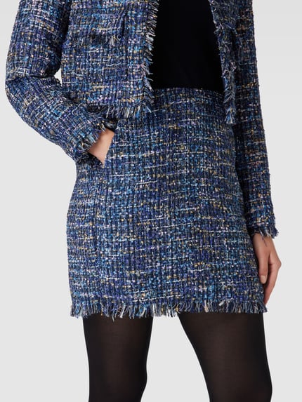VERO MODA Minirock in Bouclé-Optik Modell 'CHANTELLE' Blau 3
