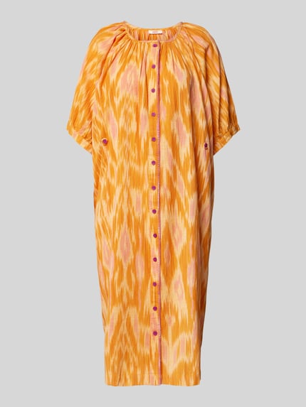 Oilily Knielange jurk met knoopsluiting, model 'DALI' Oranje - 2