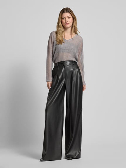 FREE/QUENT Gebreide pullover in semi-transparant design, model 'TERNE' Zilver - 1
