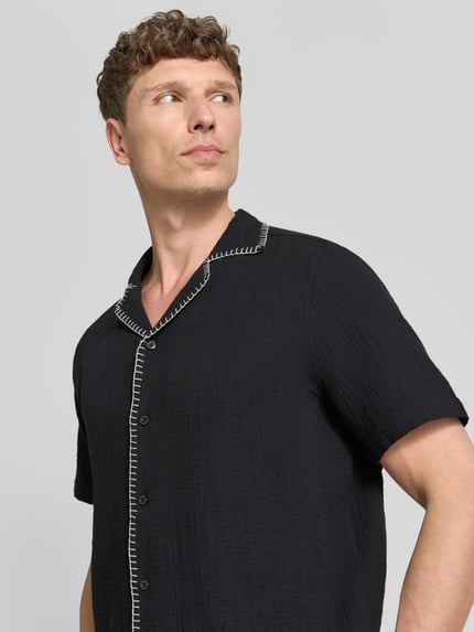 HUGO Regular Fit Freizeithemd aus reiner Baumwolle Modell 'ELLINO' Black 3