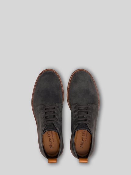 Marc O'Polo Boots aus Rindvelours mit Kreppsohle Anthrazit 5