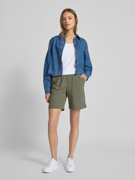 Soyaconcept Szorty o kroju relaxed fit z elastycznym pasem model ‘Cissie’ Khaki 1
