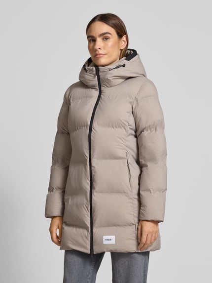 khujo Kurtka w stylu puffer z naszywką z logo model 'Tanare' Brudnoróżowy 4