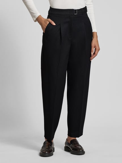 CAMBIO Broek met persplooien en met wol Model 'ELAINE PLEAT' Marineblauw - 4