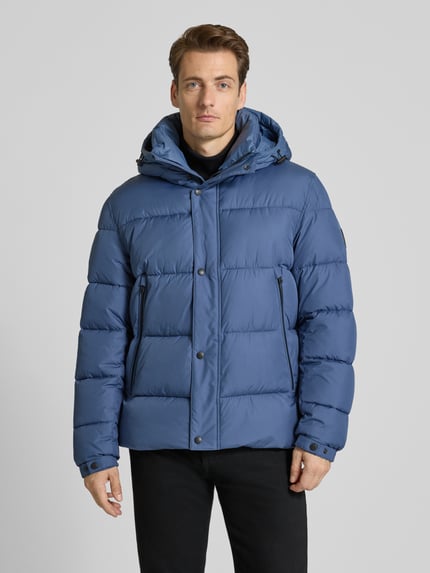 BOSS Orange Regular fit gewatteerd jack van waterafstotend materiaal, model 'OMARIS' Rookblauw - 4